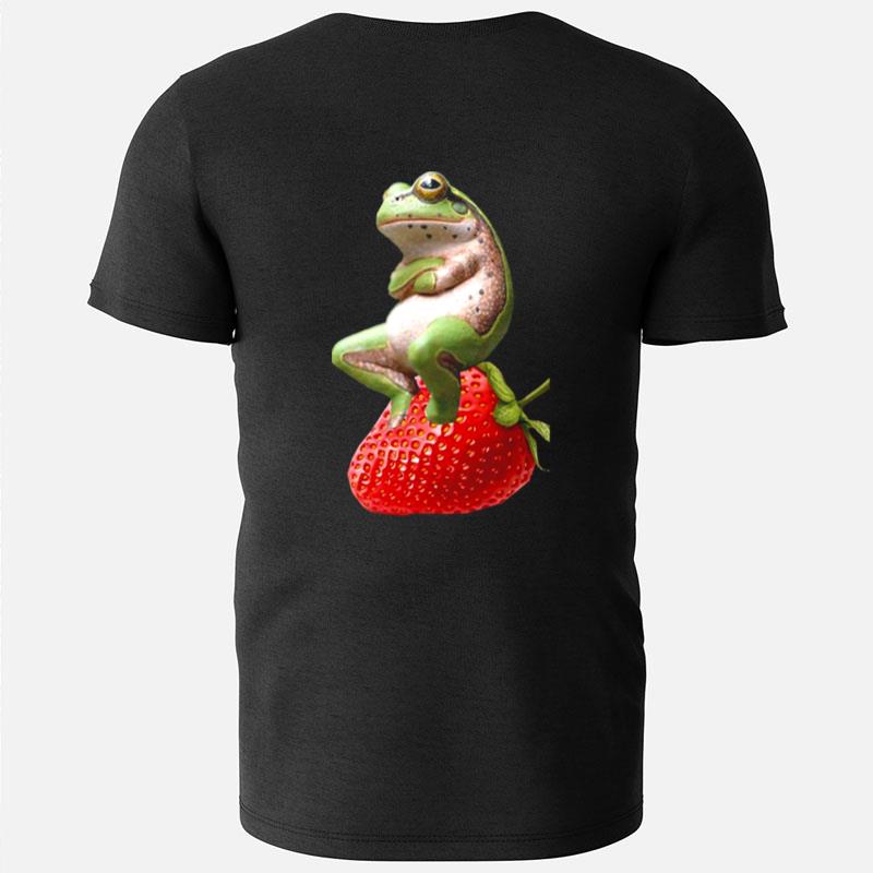 Cute Frog With A Strawberry Animal T-Shirts