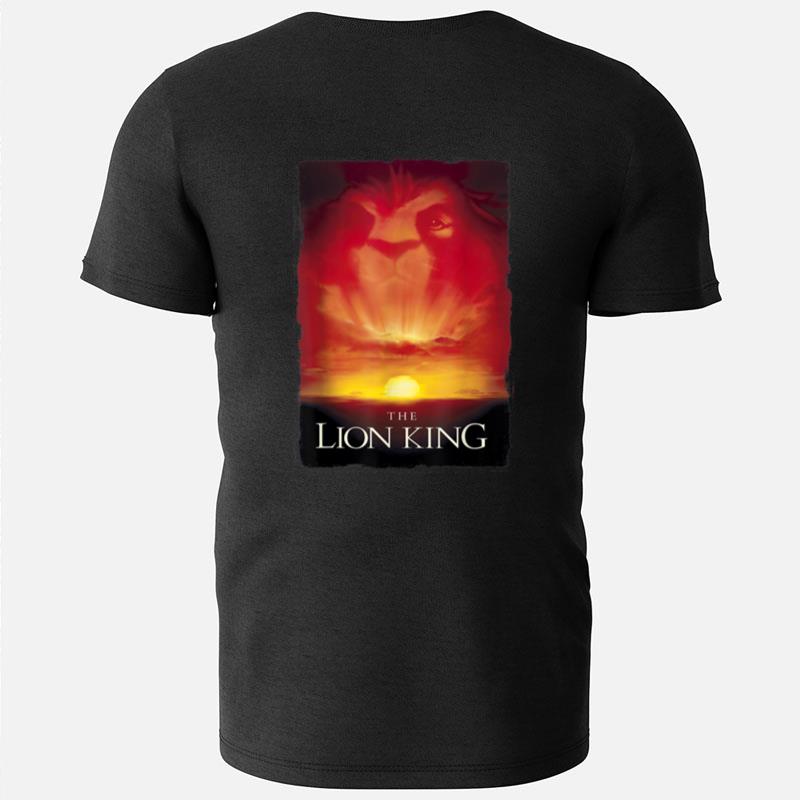 Disney Lion King Movie Poster Mufasa Sunset Graphic T-Shirts