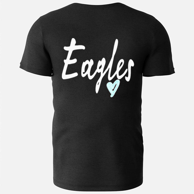 Eagles Heart School Sports Fan Team Spirit T-Shirts