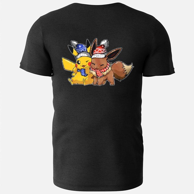 Pokemon Pikachu And Friend Merry Christmas Pokemon Christmas T-Shirts