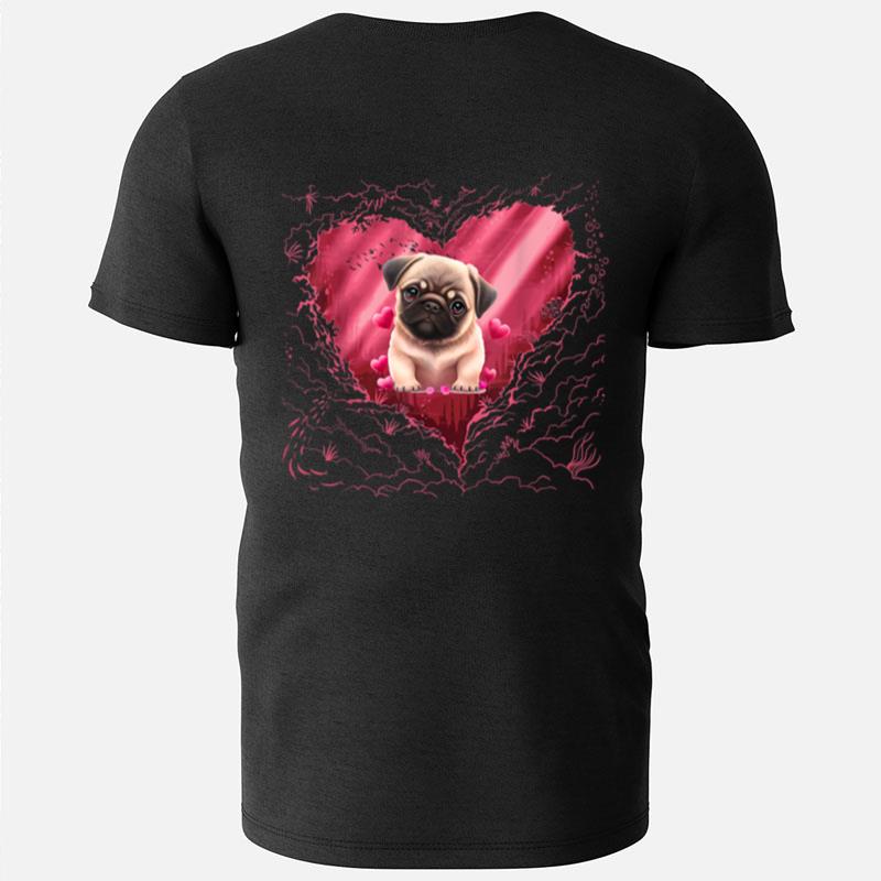 Pub Heart Funny Valentines Day Men Love Puppy Dog Red Love T-Shirts