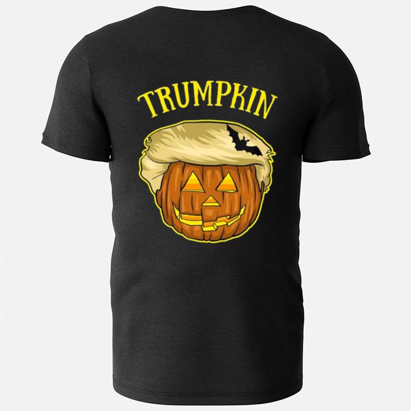 T Pumpkin And Bat Halloween Trumpkin Shir T-Shirts