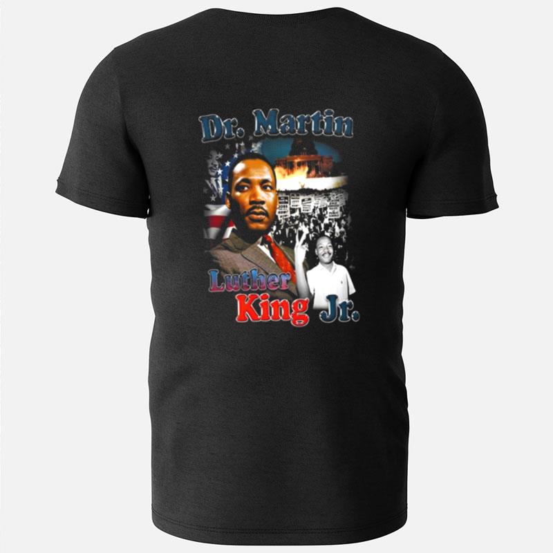 Collage Design Vtg Dr Martin Luther King Jr Graphic T-Shirts