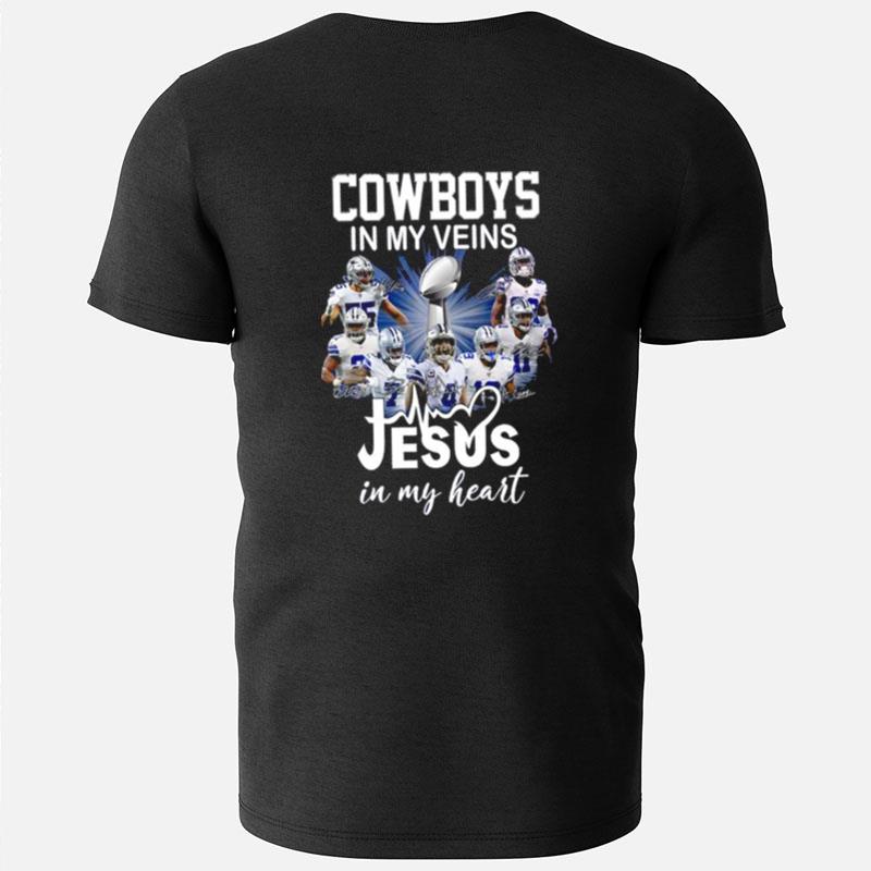 Cowboys In My Veins Jesus In My Heart Signatures T-Shirts