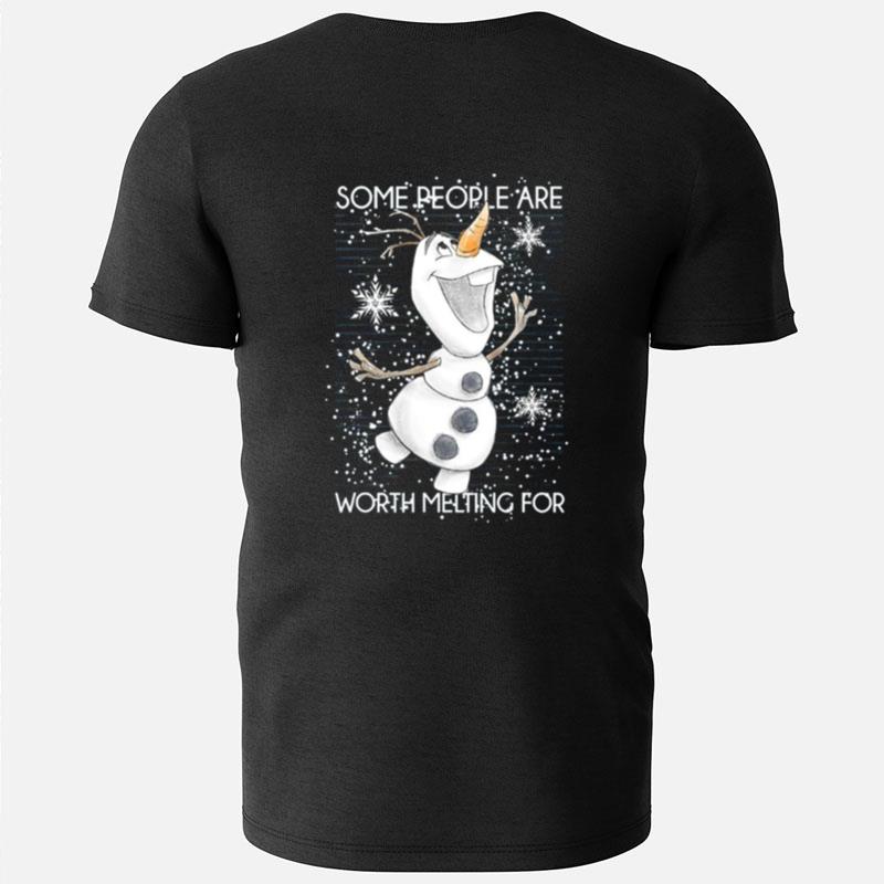Disney Frozen Olaf Some People Are Worth Melting For Xmas T-Shirts