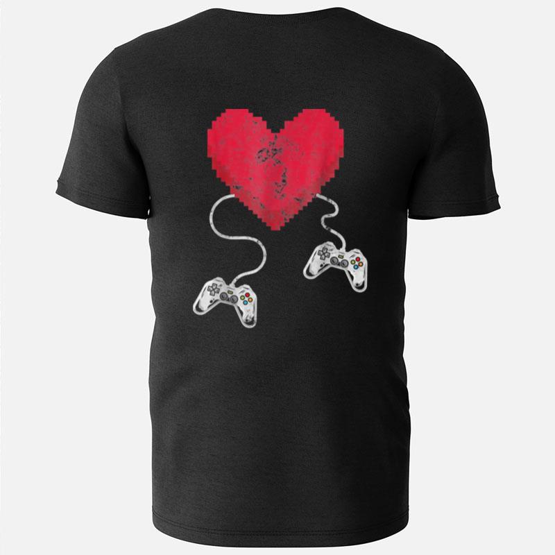 Gamer Heart Gift Game Lover Men Kids Boys Valentines Day T-Shirts