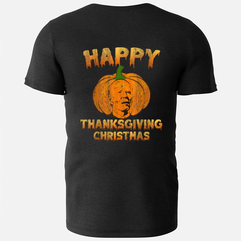 Happy Thanksgiving Christmas Biden Pumpkin Halloween Costume T-Shirts