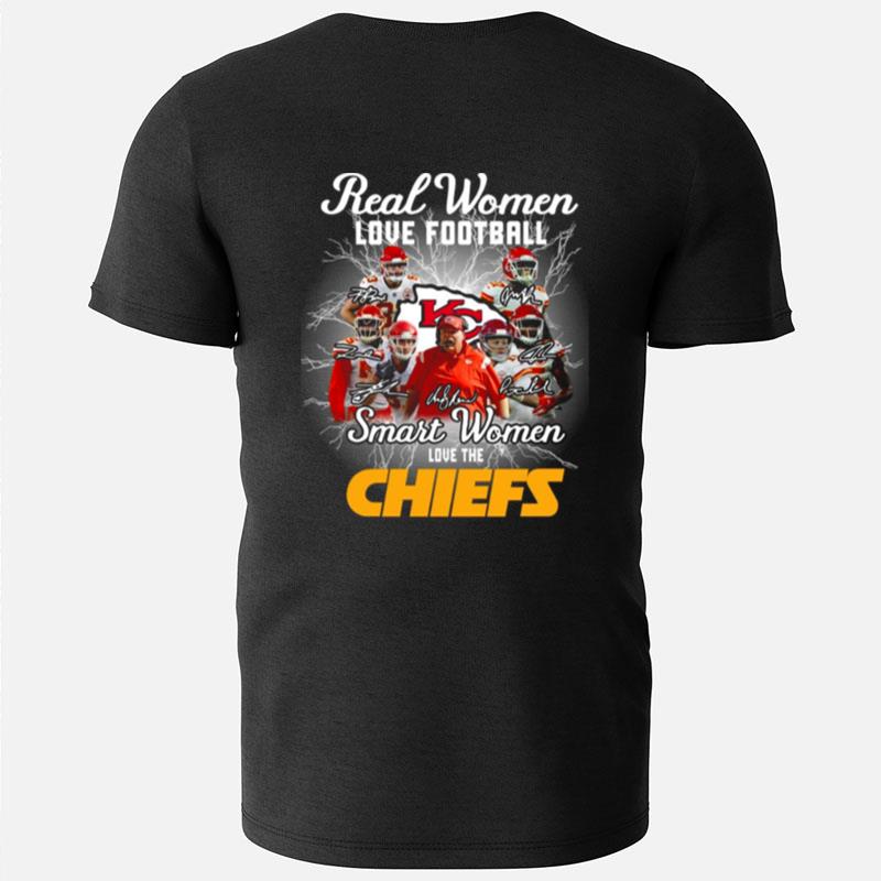 Kansas City Chiefs Real Women Love Football Smart Women Love The Chiefs Signatures T-Shirts