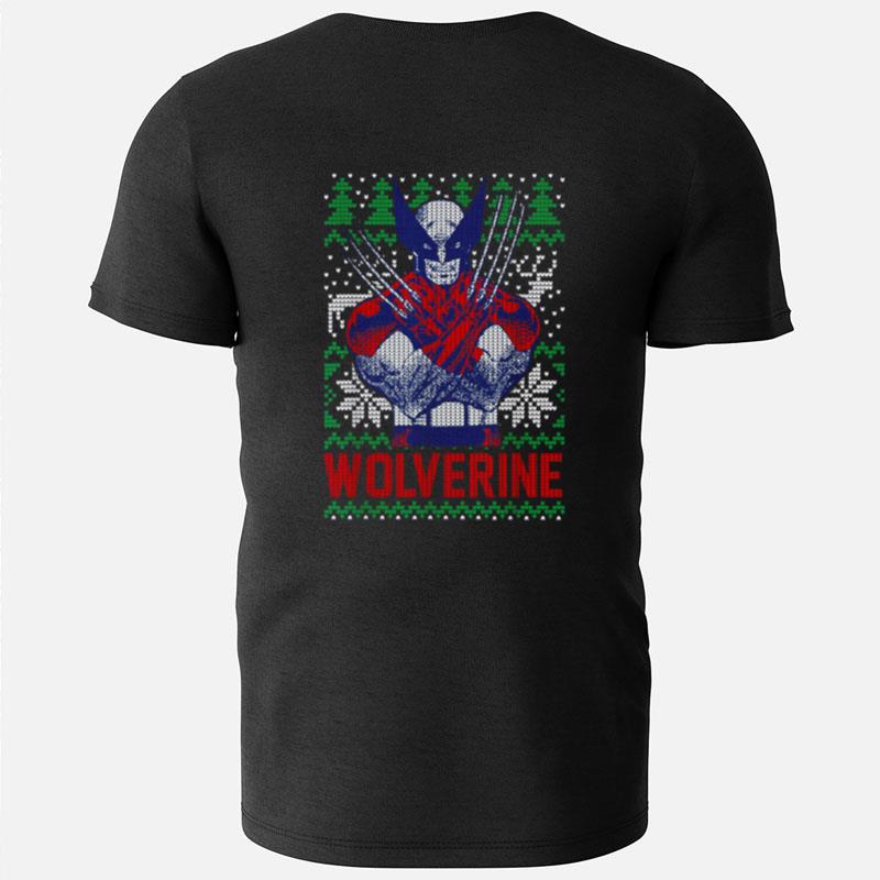 Marvel X Men Wolverine Christmas Tree Ugly Christmas T-Shirts