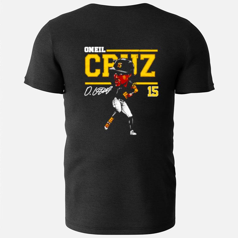 Oneil Cruz Pittsburgh Pirates Cartoon Signature T-Shirts