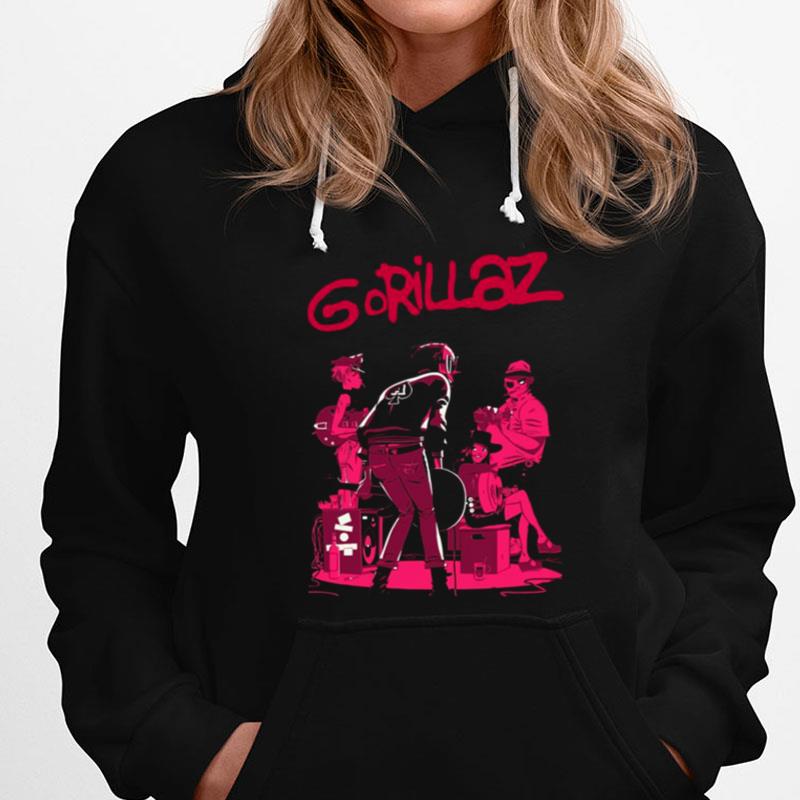 Pink Art Gorillaz Are An English Virtual Band T-Shirts