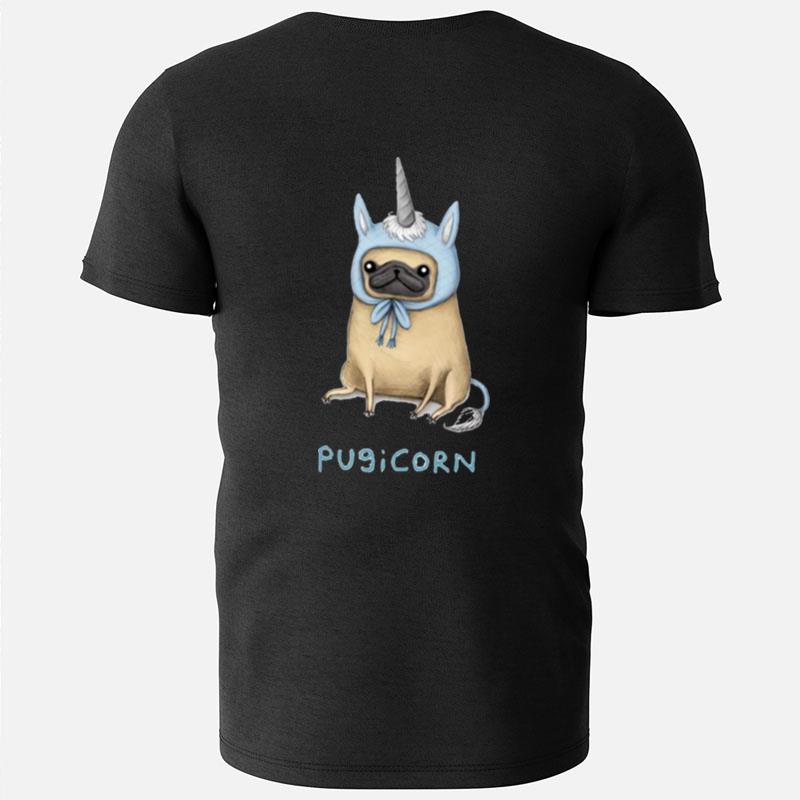 Pugicorn Fawn Unicorn Illustration T-Shirts