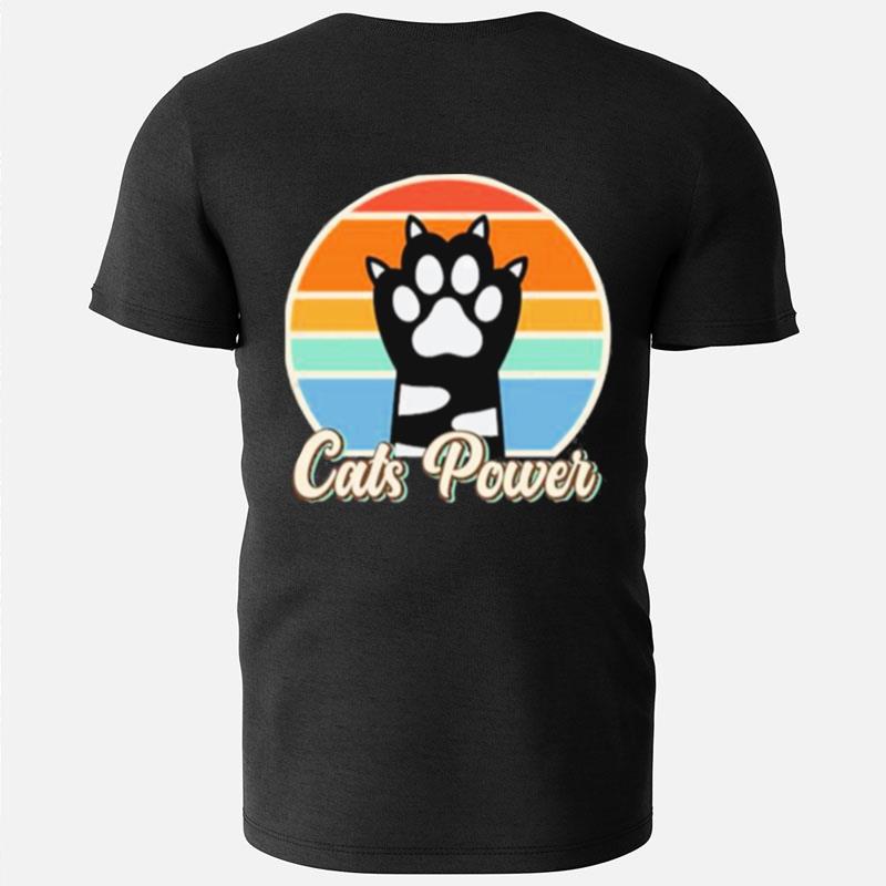 Retro Hand Cat Power Vintage T-Shirts