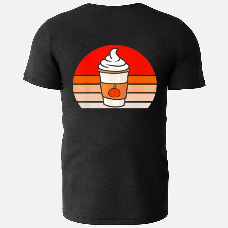 Retro Sunset Cute Pumpkin Spice Latte T-Shirts