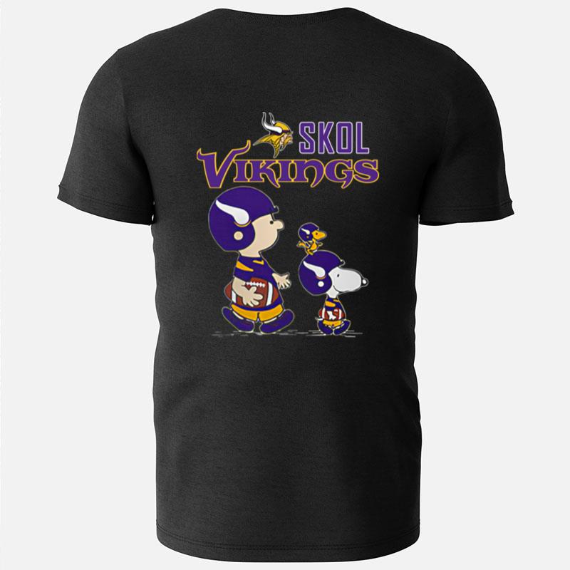 Skol Vikings Charlie Brown And Snoopy Minnesota Viking T-Shirts