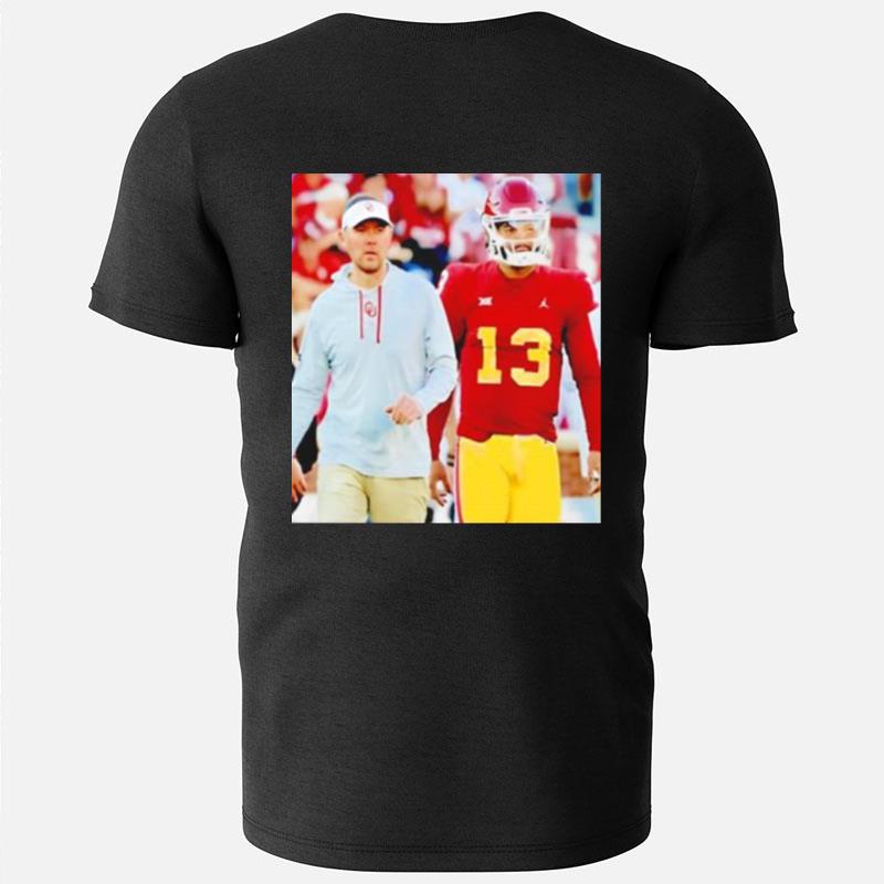 Spencer Rattler And Caleb Williams Oklahoma Sooners T-Shirts