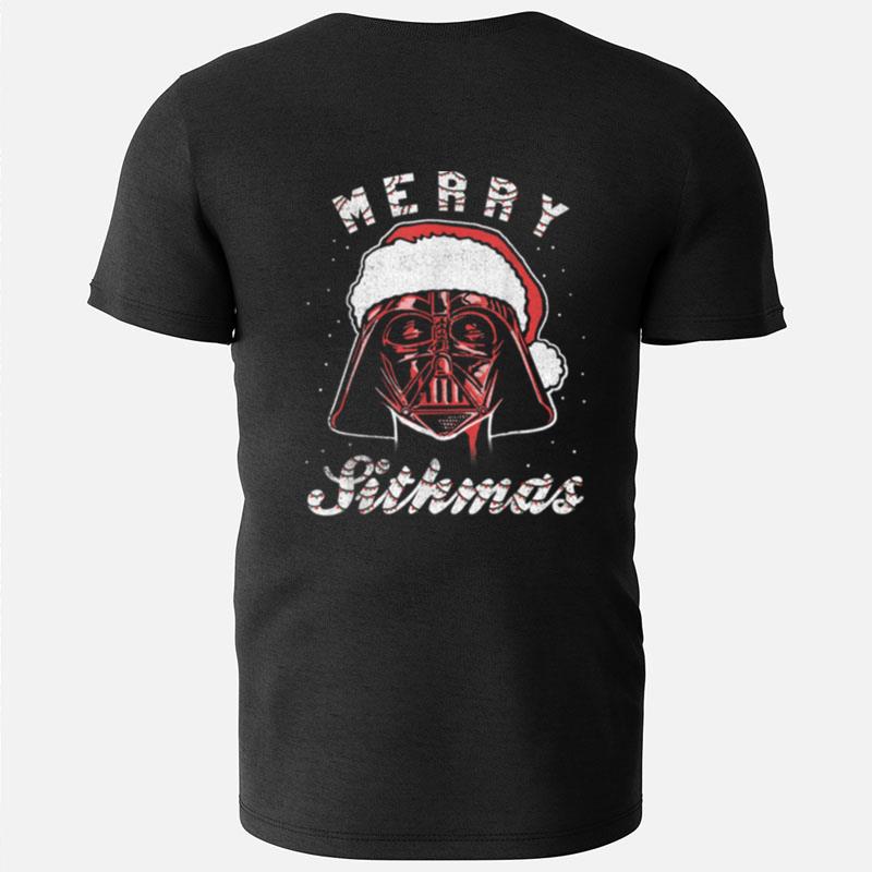 Star Wars Vader Christmas Merry Sithmas Candy Cane Script T-Shirts