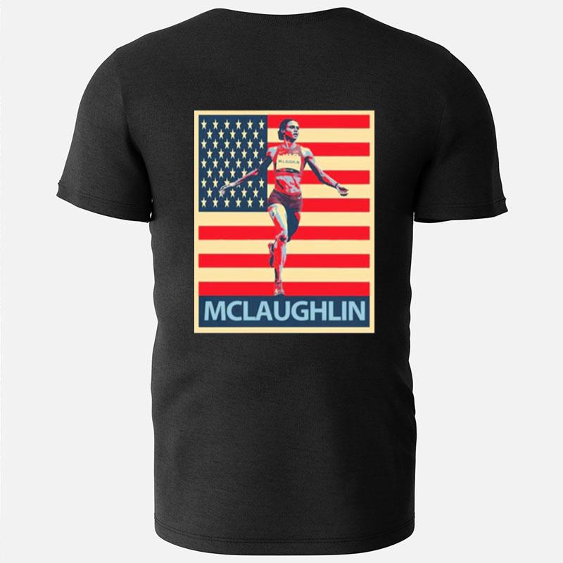 Sydney Mclaughlin Vintage American Flag T-Shirts