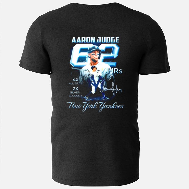The Aaron Judge 62 Hrs Home Run New York Yankees Signature T-Shirts
