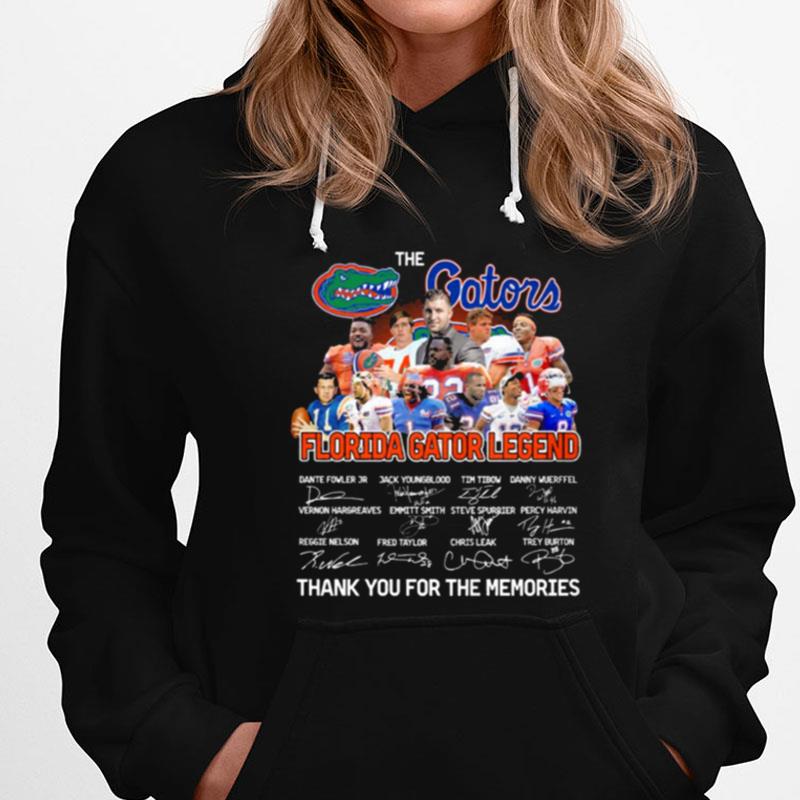 The Florida Gators Legend Thank You For The Memories Signatures T-Shirts