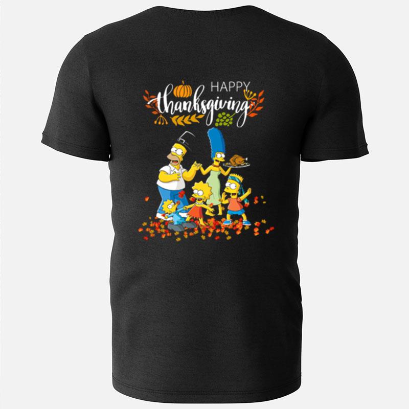 The Simpsons Characters Happy Thanksgiving T-Shirts