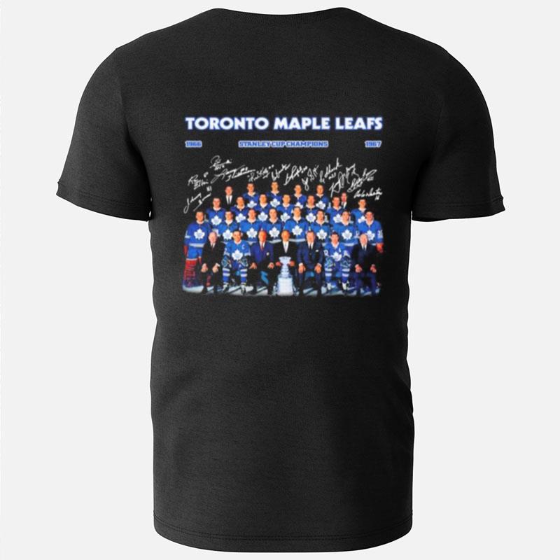 Toronto Maple Leafs Stanley Cup Champion 1966 1967 Signatures T-Shirts
