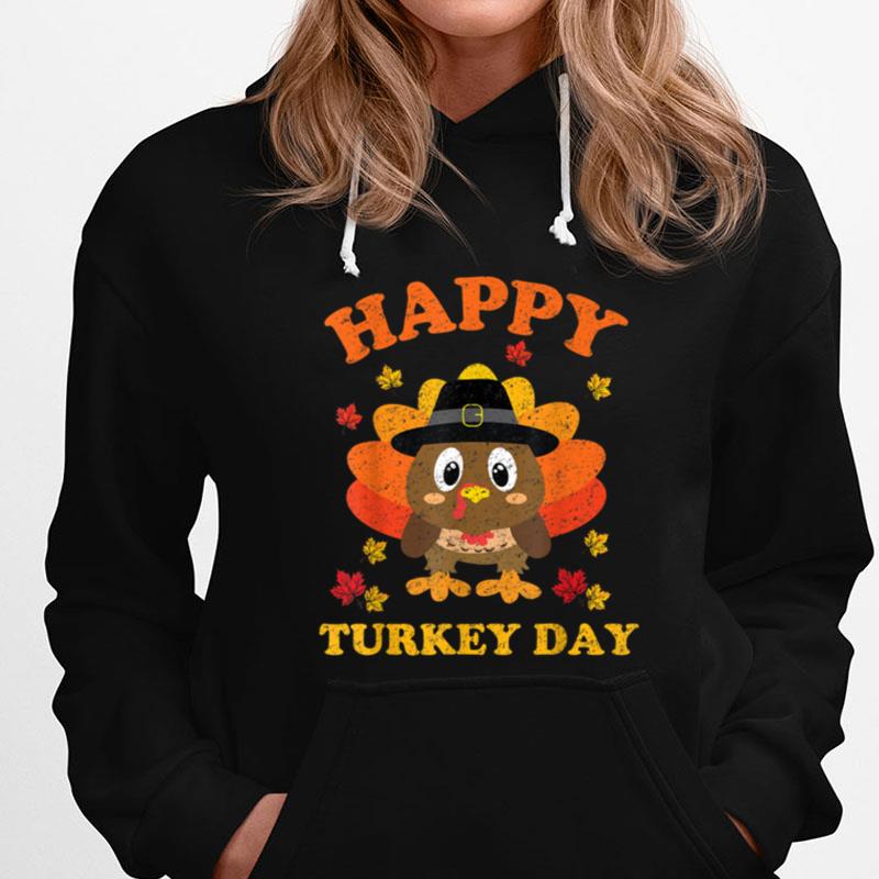 Turkey Funny Happy Thanksgiving Gobble Wobble Little Boys T-Shirts
