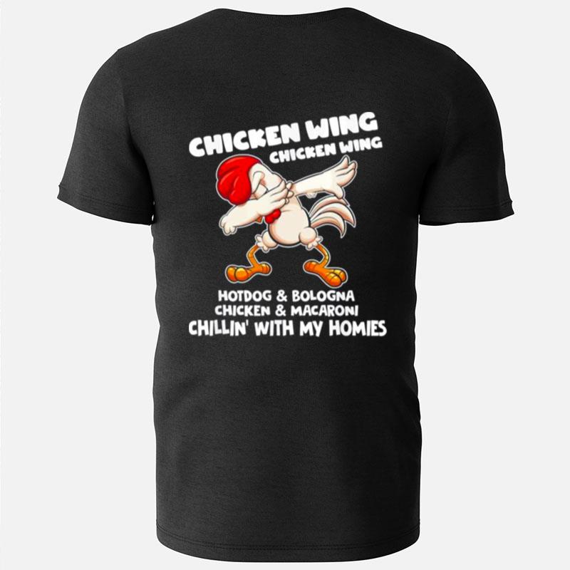 Viral Chicken Wing Chicken Wing Hot Dog Bologna Song Lyric T-Shirts