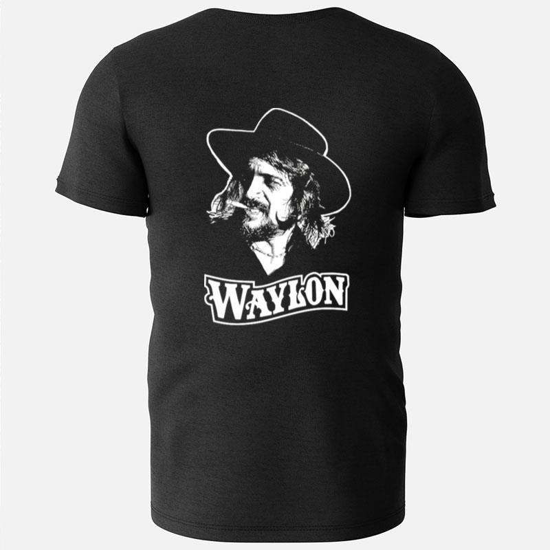 Waylon Jennings White Portrait T-Shirts