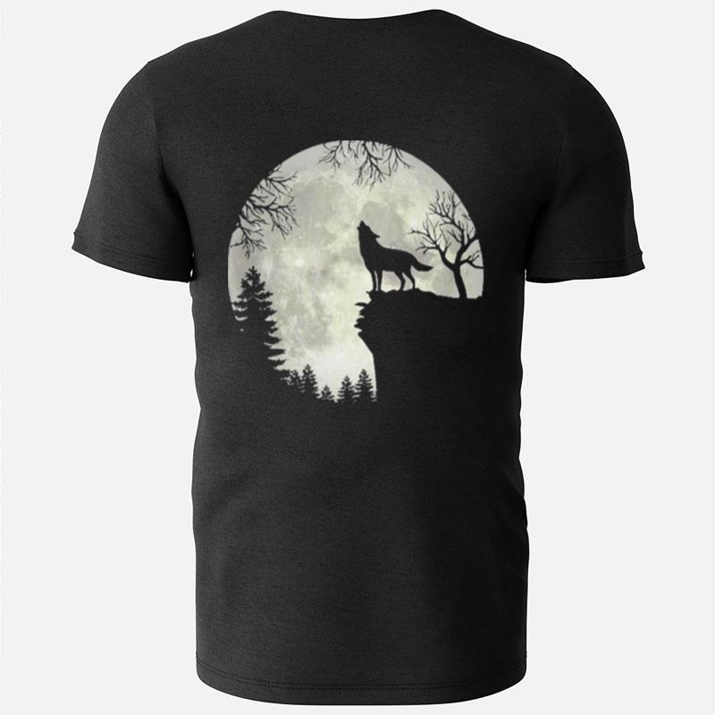 Wolf And Moon Halloween T-Shirts