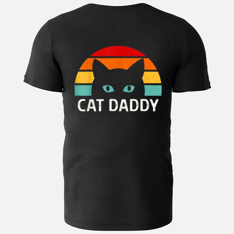 Cat Daddy Vintage Cat 80S Retro Style For Men Cat Dad T-Shirts