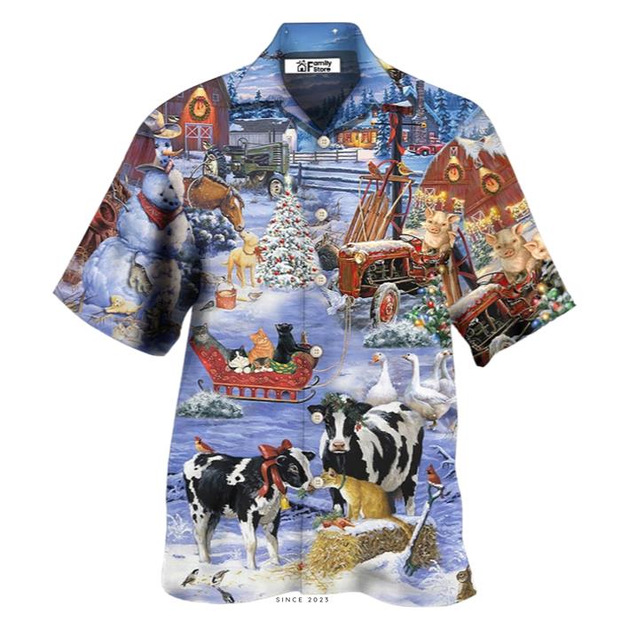 Christmas Love Farm Hawaiian Shirt