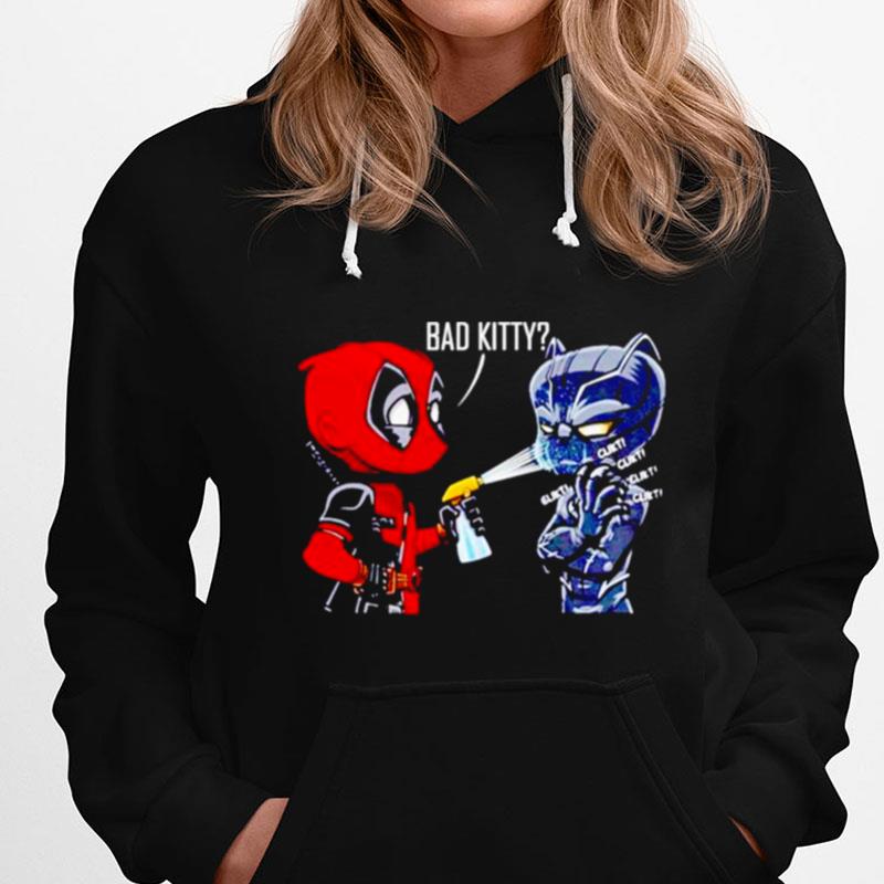 Deadpool And Black Panther Bad Kitty T-Shirts