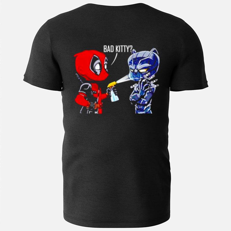 Deadpool And Black Panther Bad Kitty T-Shirts