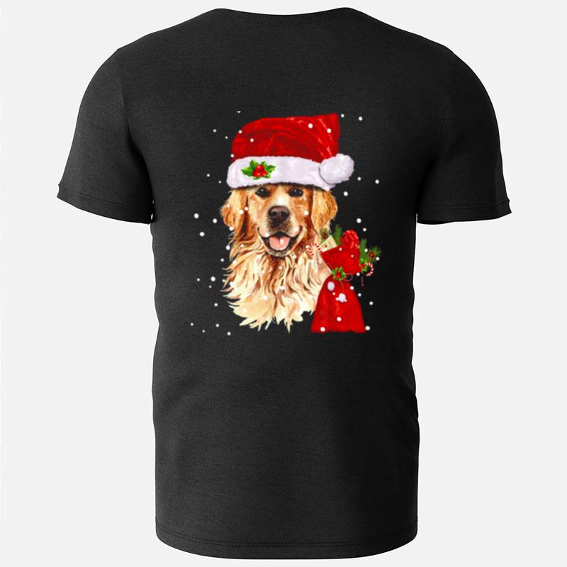 Golden Retriever Dog Christmas Holiday Gift T-Shirts