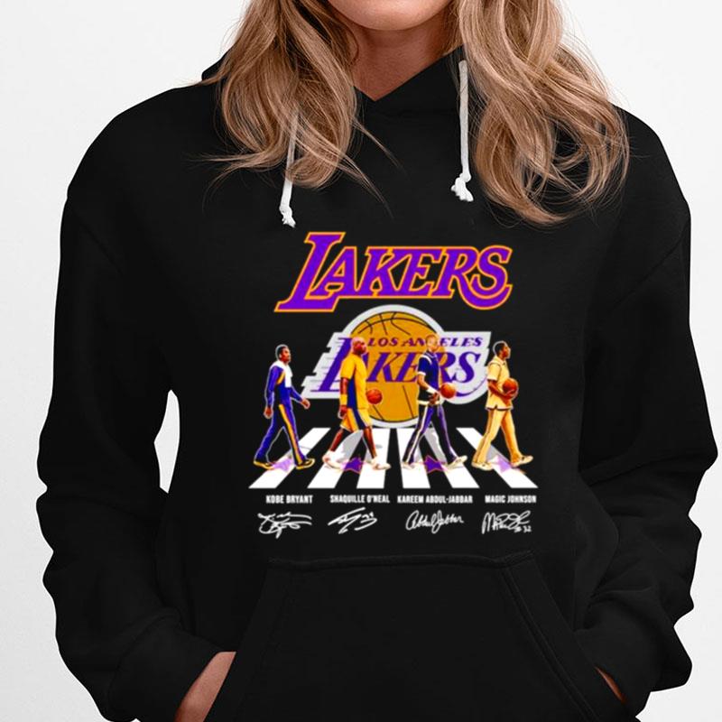 Los Angeles Lakers Kobe Bryant O'Neal Abdul Jabbar Johnson Abbey Road Signatures T-Shirts