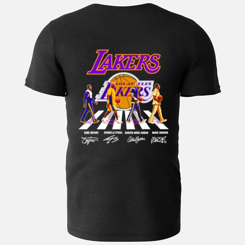 Los Angeles Lakers Kobe Bryant O'Neal Abdul Jabbar Johnson Abbey Road Signatures T-Shirts