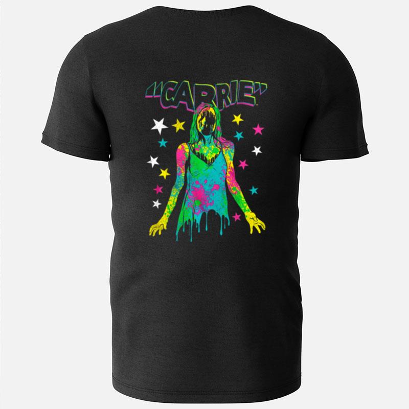 Neon Blood Splattered Prom Queen Carrie T-Shirts
