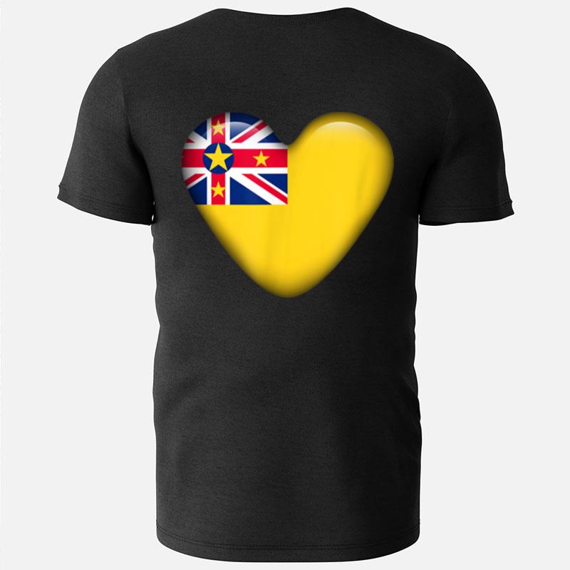Niue Love Heart Country Flag T-Shirts