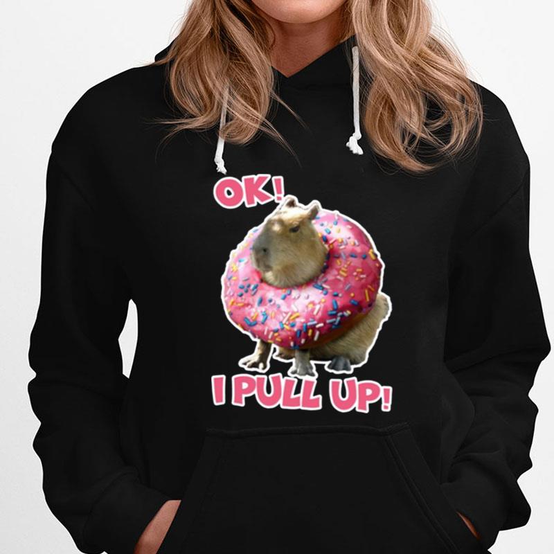 Ok I Pull Up Capybara Donut Funny Happybara Lesbian Capybara Is My Spirit Animal Cute Capybara In T-Shirts