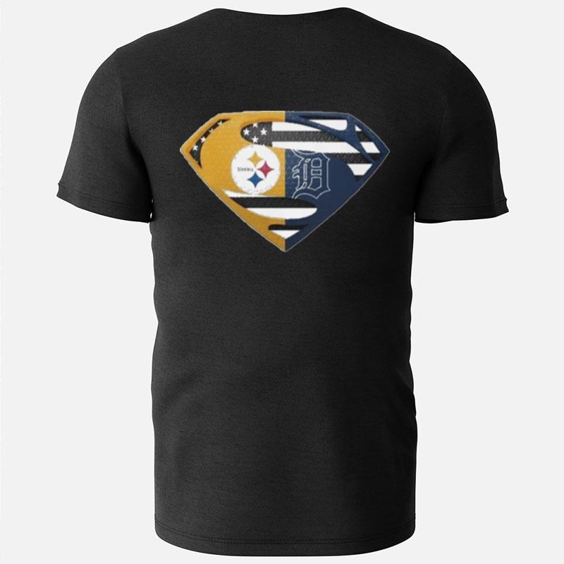 Original Pittsburgh Steelers Detroit Cleveland Tigers Superman Logo Us Flag T-Shirts