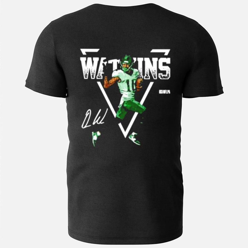 Quez Watkins Triangle Philadelphia Eagles Signature T-Shirts