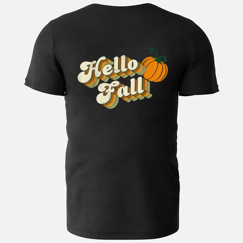 Retro Pumpkin Hello Fall Vintage Autumn Thanksgiving T-Shirts