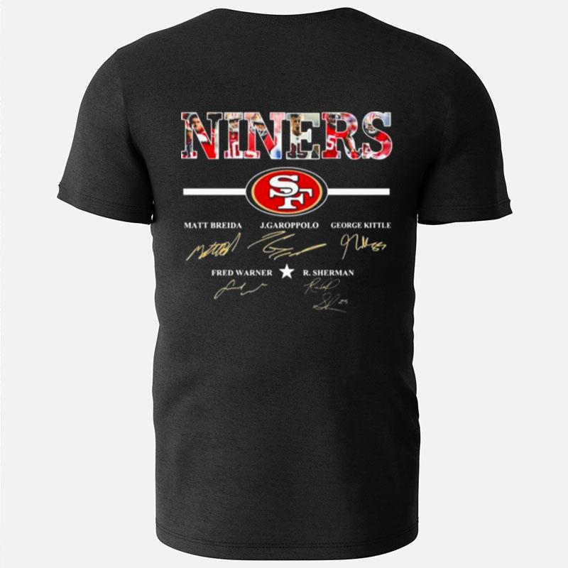 San Francisco 49Ers Niners Matt Breida And George Kittle Signatures T-Shirts