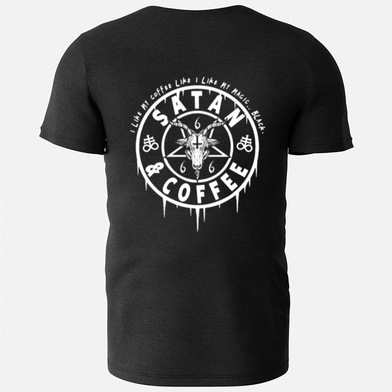 Satan And Coffee Funny Satanic Occul T-Shirts