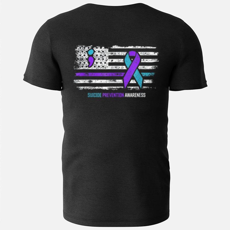 Suicide Prevention American Flag Suicide Awareness T-Shirts
