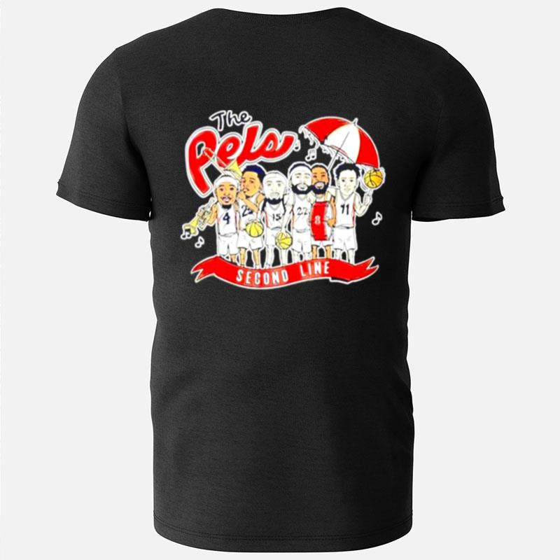 The Pels Second Line Pelicans Basketball T-Shirts
