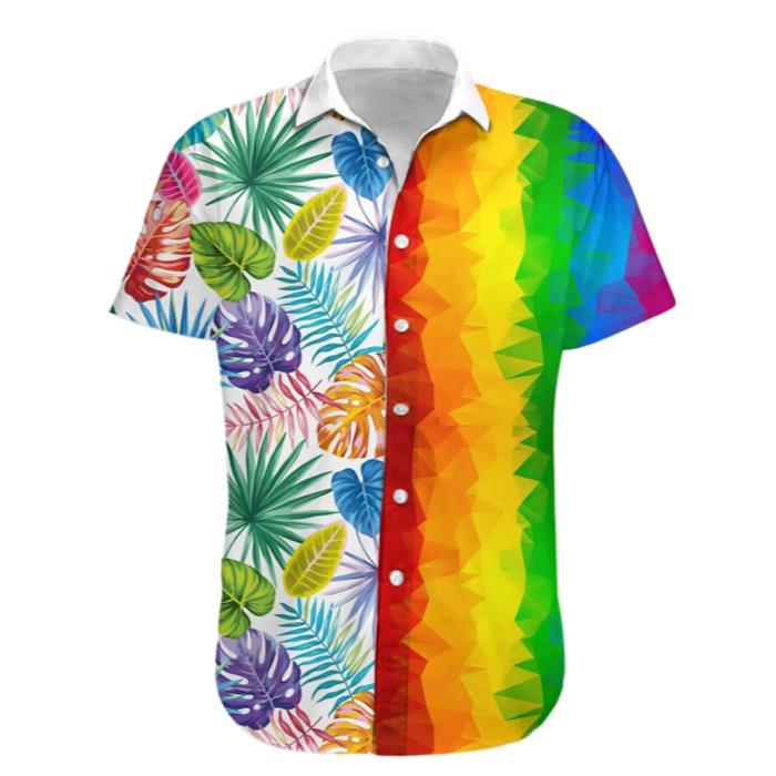 Transgender 3D Awesome LGBT Low Poly Design Hawaiian Shirt