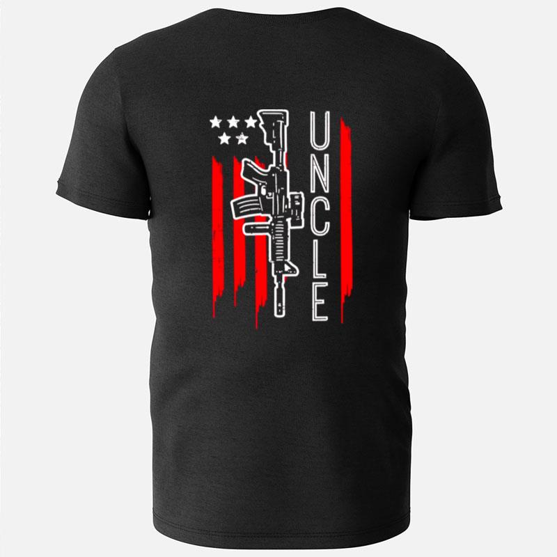 Us American Flag Rifle Uncle Vintage Fathers Day Patriot Day T-Shirts